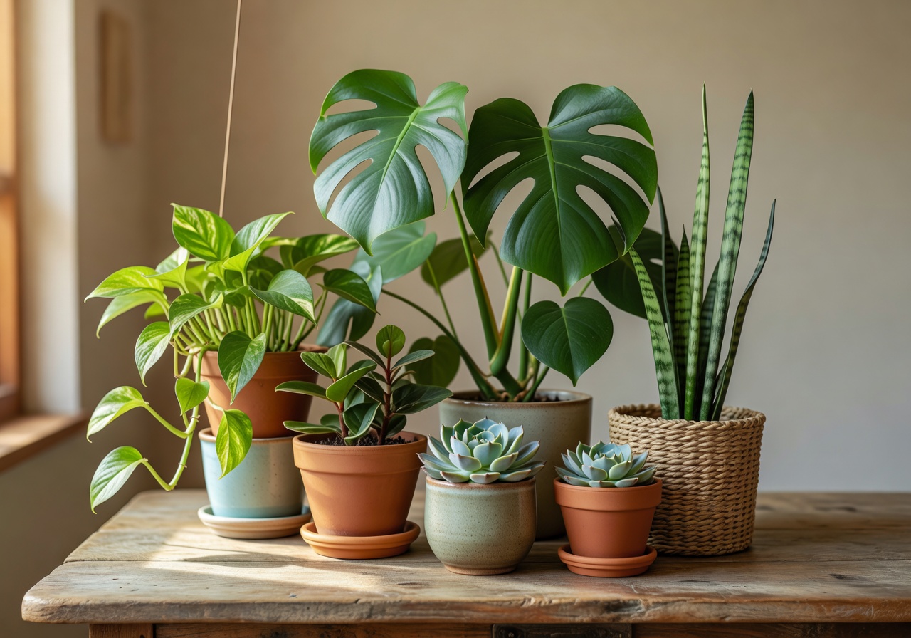 Beautiful potted plant arrangement perfect for newsletter signup visual