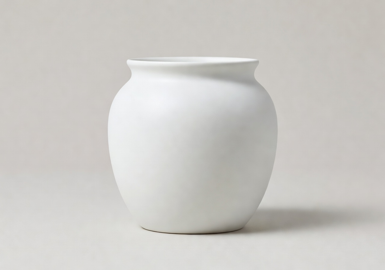 Ceramic Classic Pot front view showing minimalist white ceramic design thumbnail