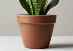 Ceramic Classic Pot side angle with plant thumbnail